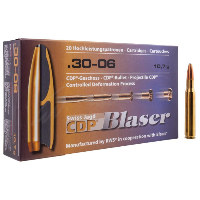 Патрон Blaser кал. 30-06 куля CDP маса 10,7 г/165 гран