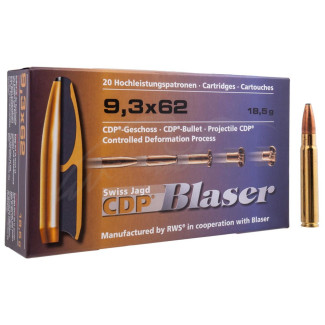 Патрон Blaser кал. 9,3х62 куля CDP маса 18,5 г/ 285 гран