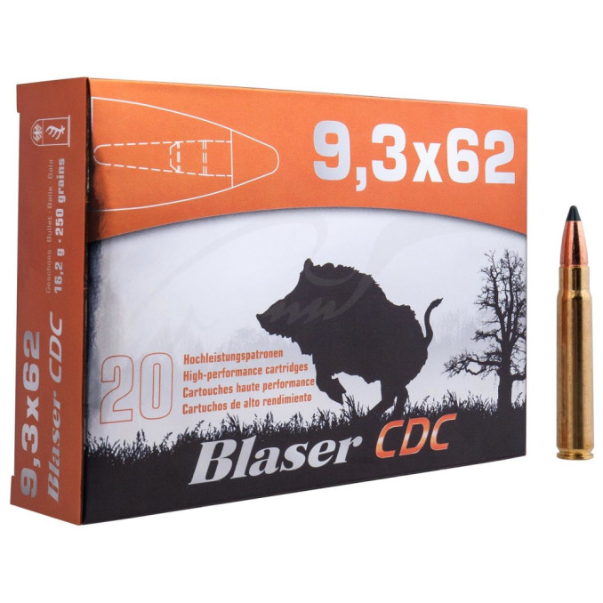 Патрон Blaser CDC кал. 9,3х62 куля CDC маса 16,2 г/ 250 гран