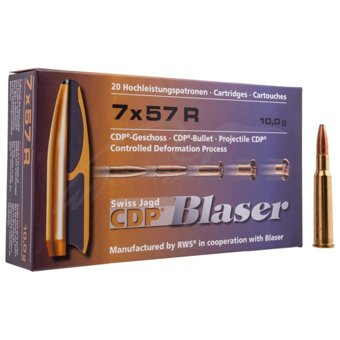Патрон Blaser кал. 7x65 R куля CDP маса 10,0 г/ 154 гран