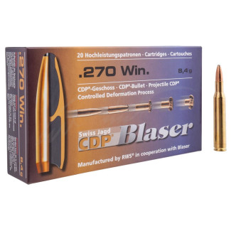 Патрон Blaser кал. 270 Win куля CDP маса 8,4 г/ 130 гран