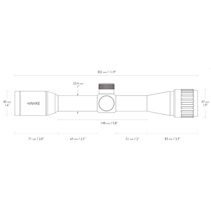 Приціл оптичний Hawke Vantage 4x32 сітка 30/30 Duplex