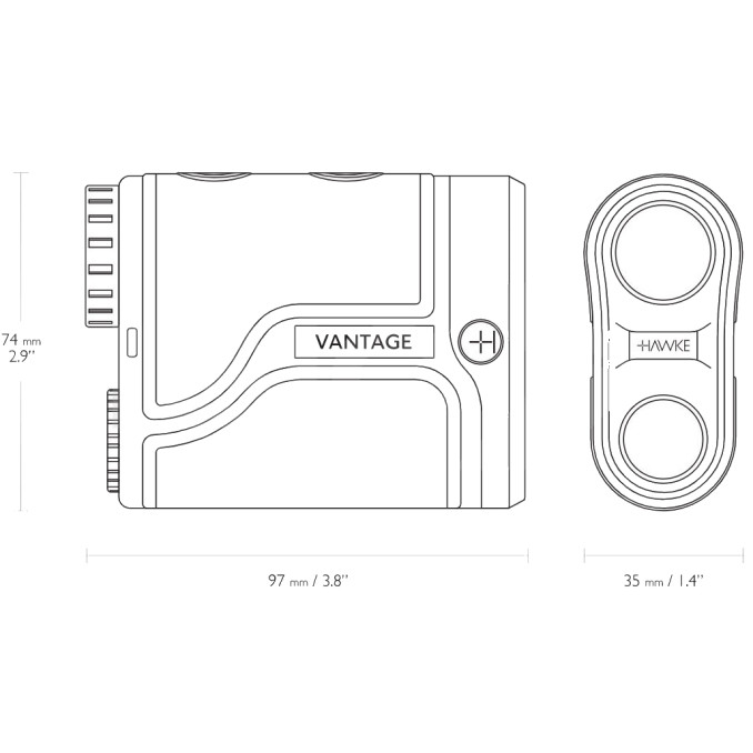 Дальномер лазерный Hawke Vantage LCD 6x21 900м