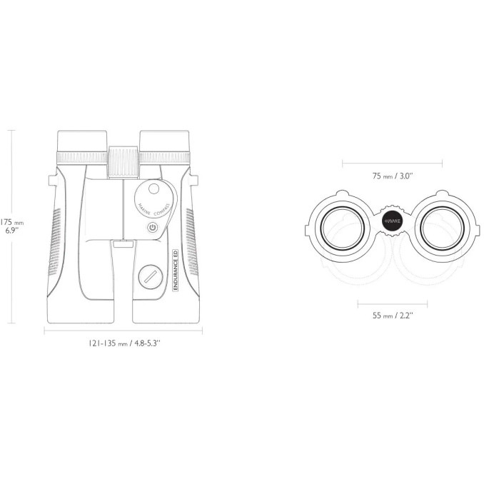 Бинокль Hawke Endurance ED Marine 7х50 с компасом и дальномерной сеткой. Синий