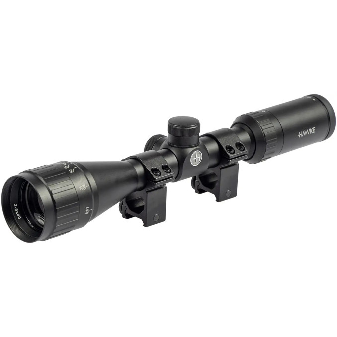 Приціл оптичний Hawke Fast Mount 3-9x40 AO сітка Mil Dot. Кільця на Weaver