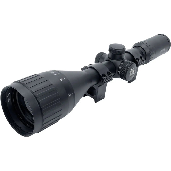Приціл оптичний Hawke Fast Mount 3-12x50 AO сітка Mil Dot з підсвіткою. Кільця на Weaver