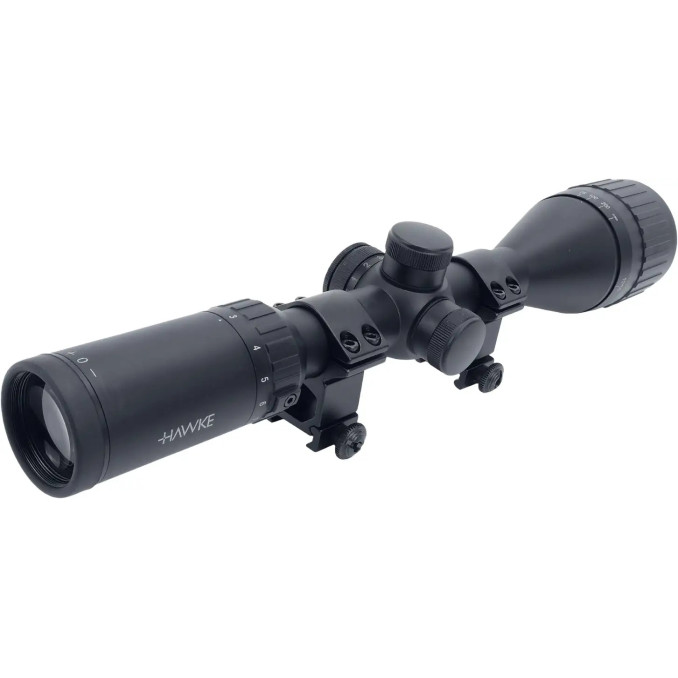 Приціл оптичний Hawke Fast Mount 3-12x50 AO сітка Mil Dot з підсвіткою. Кільця на Weaver