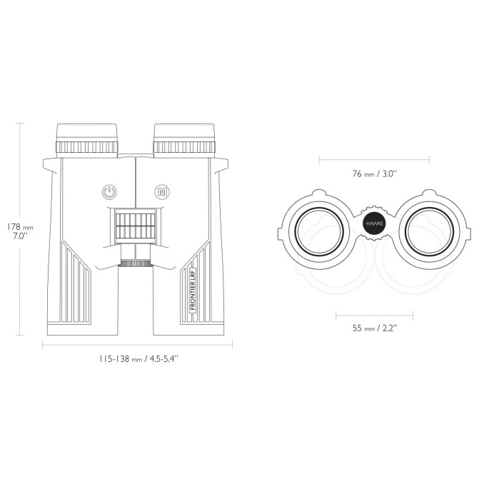 Бинокль Hawke Frontier LRF Green 10x42 с дальномером 2300 м