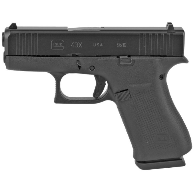 Спортивний пістолет Glock 43X, Striker Fired. Sub-Compact, калібр 9 мм, ствол 3,41"