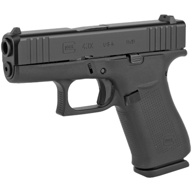 Спортивний пістолет Glock 43X, Striker Fired. Sub-Compact, калібр 9 мм, ствол 3,41"