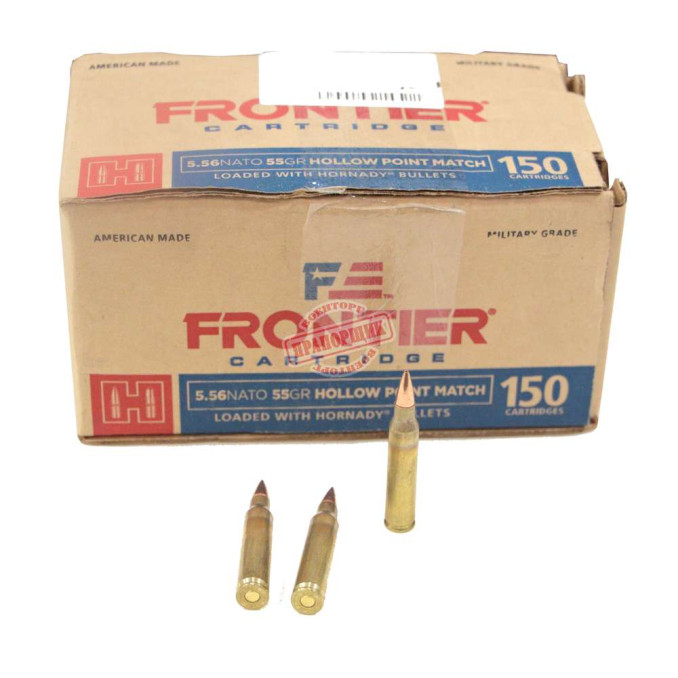 Патрон Hornady Frontier кал. 223 Rem 3,56 г 55 гр Hollow Point HP пачка 150 шт