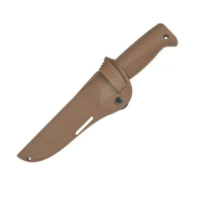 Нож Peltonen M95, покрытие PTFE Teflon, coyote, coyote композитный чехол