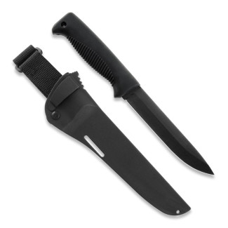 Нож Peltonen M95, покрытие cerakote black, черный, черный композитный чехол