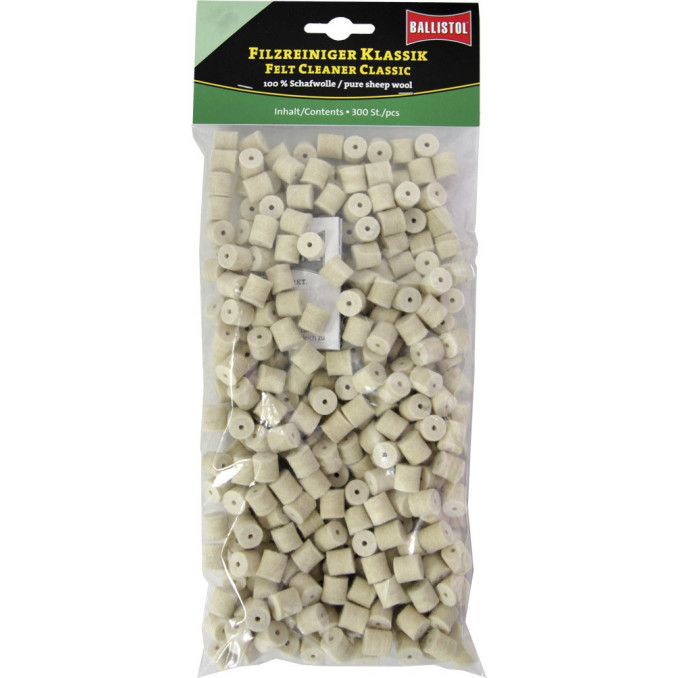 Патч для чищення Ballistol повстяний класичний для кал. 6,5мм. 300шт/уп