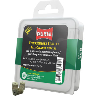 Патч для чищення Ballistol повстяний спеціальний для кал. 6.5мм. 60шт/уп