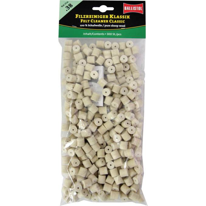 Патч для чищення Ballistol повстяний класичний для кал. 9мм. 300шт/уп