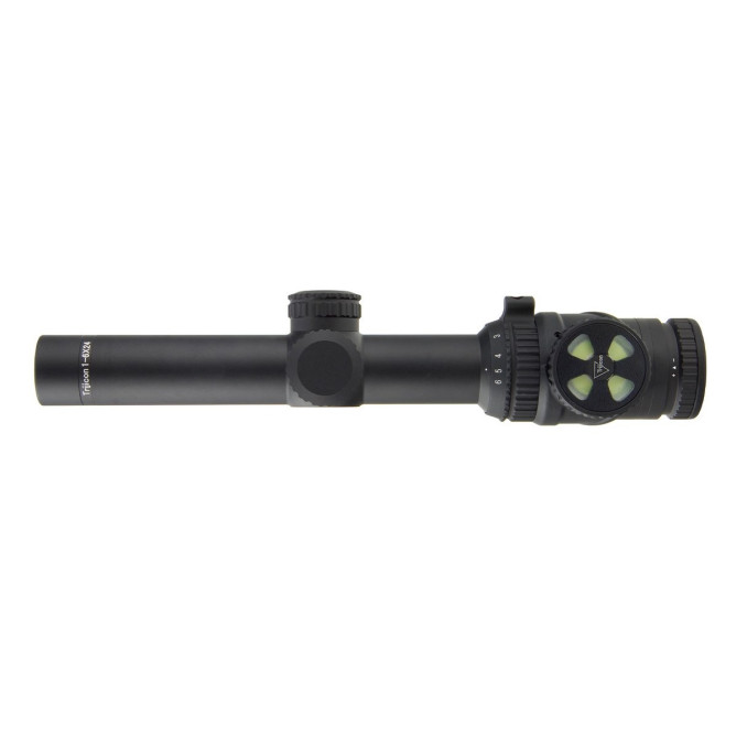 Приціл оптичний TRIJICON AccuPoint 1-6x24 BAC Amber Triangle Tritium / Fiber Optics