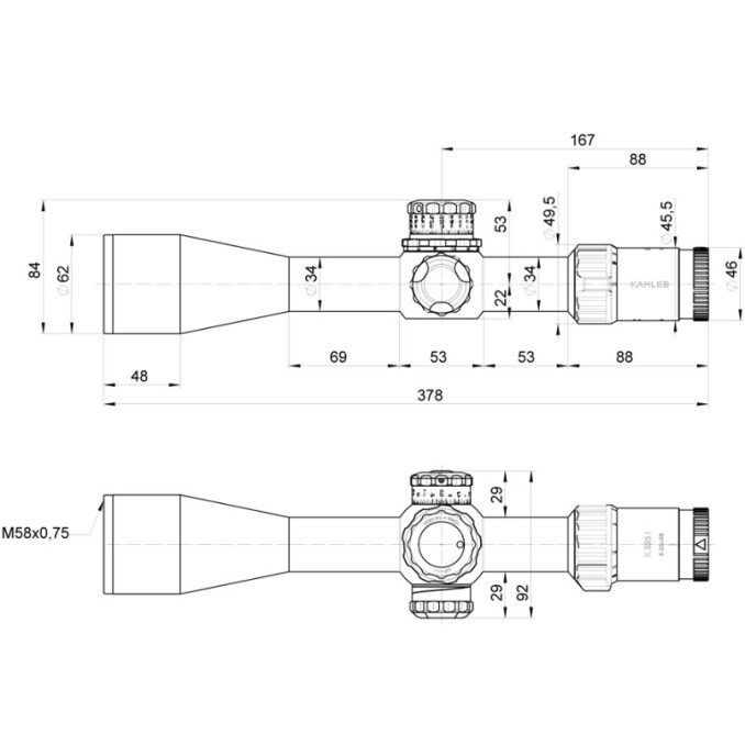 Приціл оптичний KAHLES K 525i CCW 5-25x56 / SKMR4-left