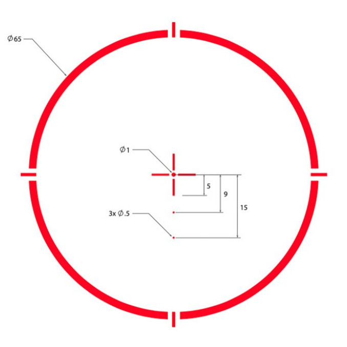 Приціл коліматорний SIG Optics ROMEO4H RD, BALLISTIC CIRCLE QUADPLE, 0.5 MOA ADJ, GRAPHITE