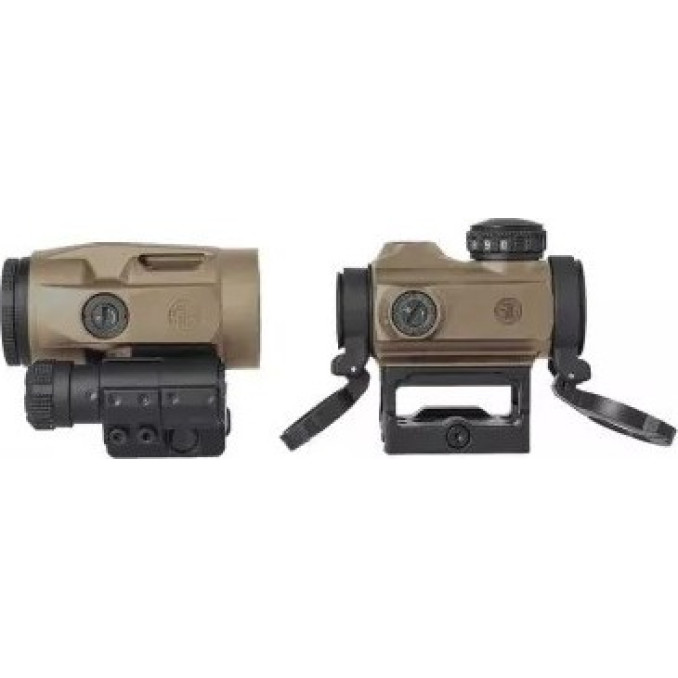 Комплект Sig Optics коліматор ROMEO-MSR 2 MOA і магніфер JULIET3-MICRO 3X22MM FDE