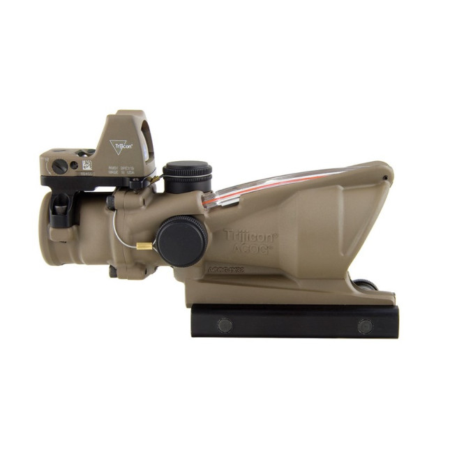 Комплект TRIJICON приціл оптичний ACOG 4x32 BAC і приціл коліматорний RMR 3.25 МОА FDE