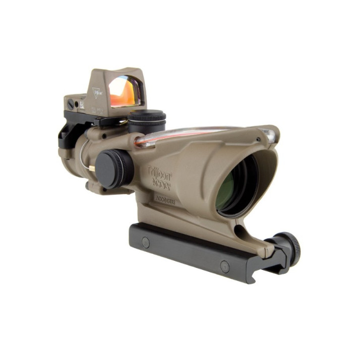 Комплект TRIJICON приціл оптичний ACOG 4x32 BAC і приціл коліматорний RMR 3.25 МОА FDE