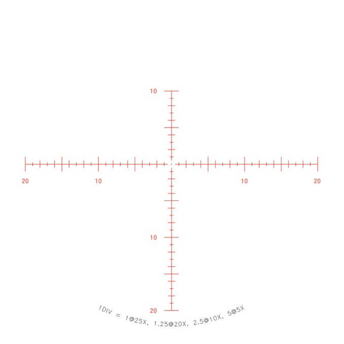 Приціл оптичний TRIJICON Tenmile HX 5-25x50 MOA Crosshair SFP Red