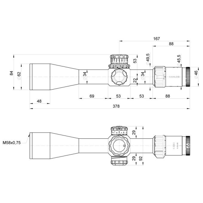 Приціл оптичний KAHLES K 525i CCW 5-25x56 / Tremor3-left