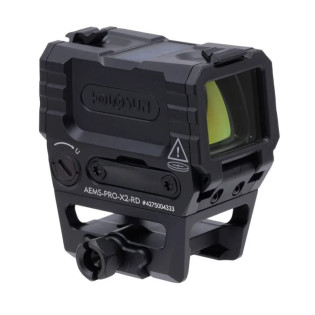 Приціл коліматорний Holosun AEMS-PRO-X2-RD, червона точка 2 MOA з колом 65 MOA, MRS Solar