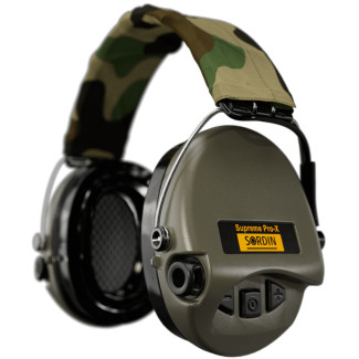 Навушники Sordin Supreme Pro X з LED ліхтариком. Колір: олива