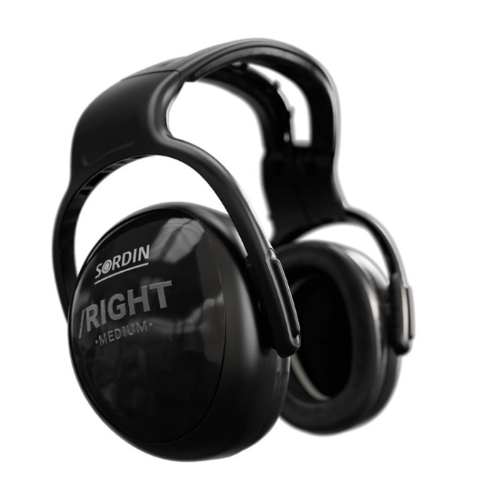 Навушники пасивні Sordin Left/Right Medium середній рівень шуму. Колір: Чорний