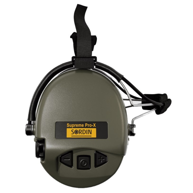 Навушники Sordin Supreme Pro X с заднім тримачем. Колір: зелений