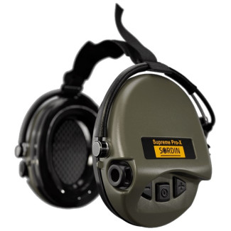 Навушники Sordin Supreme Pro X с заднім тримачем. Колір: зелений