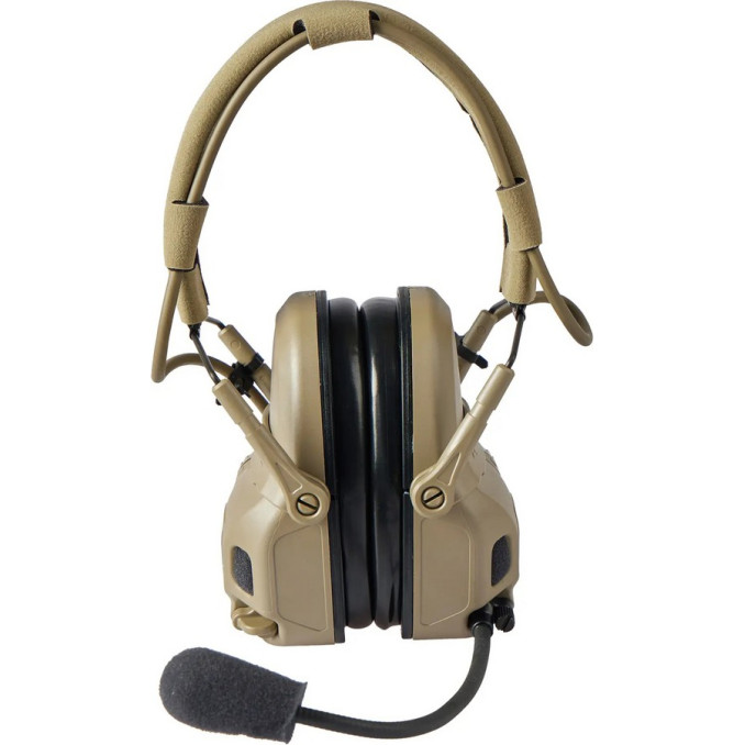 Активные наушники Ops-Core AMP Communication Headset-Connectorized. Верхний держатель. Tan
