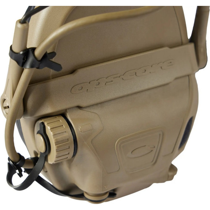Активные наушники Ops-Core AMP Communication Headset-Connectorized. Верхний держатель. Tan