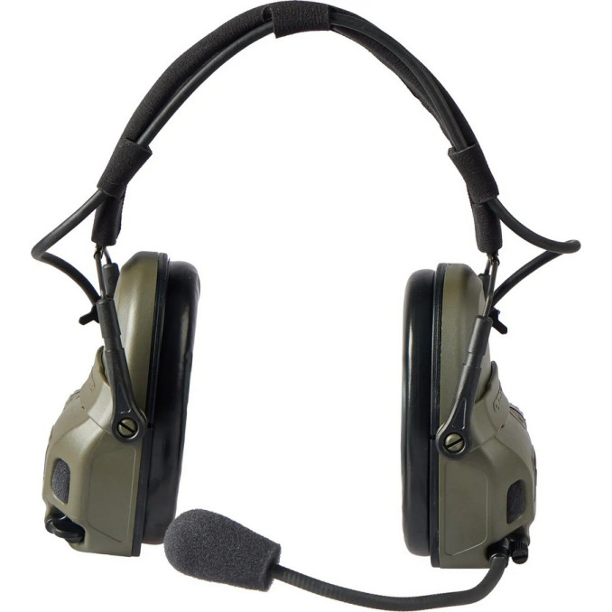 Активные наушники Ops-Core AMP Communication Headset-Connectorized. NFMI. Верхний держатель. Ranger Green
