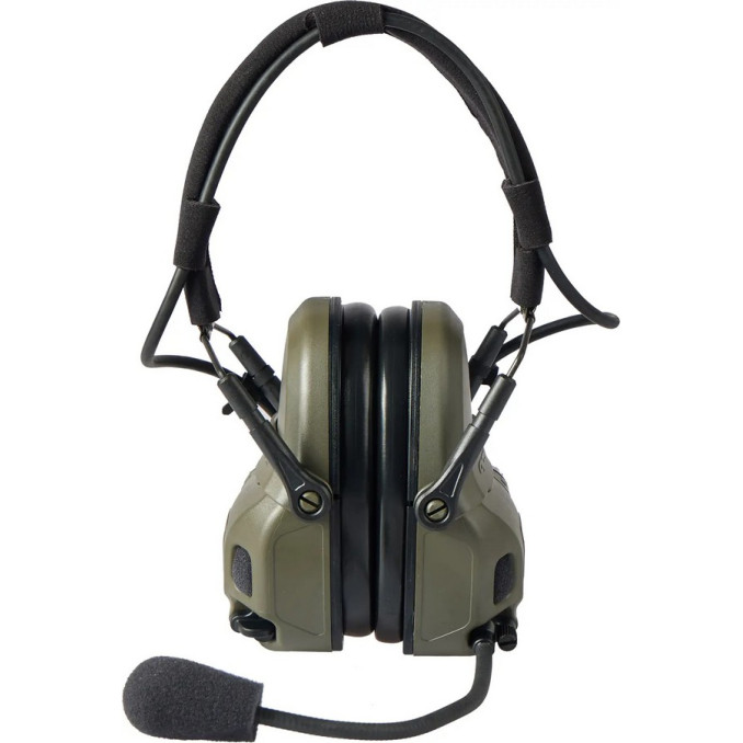 Активные наушники Ops-Core AMP Communication Headset-Connectorized. NFMI. Верхний держатель. Ranger Green