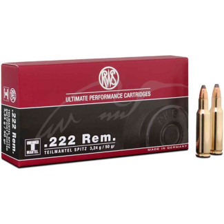 Патрон RWS кал.222 Rem куля TMS маса 3,24 г