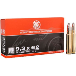 Патрон RWS кал.9, 3х62 куля UNI Classic маса 19 г