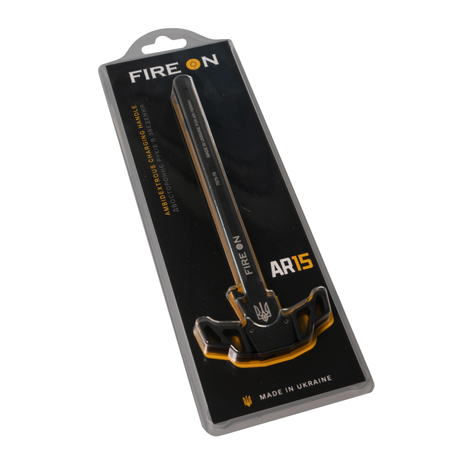Ручка взведения затвора AR-15 двухсторонняя FIRE ON. Цвет: Черный