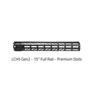 LCH5-G2-150-FR-BLK: LCH5 Lancer Gen II M-LOK углеродное цевье AR-15 -15" - Full Rail - чорна