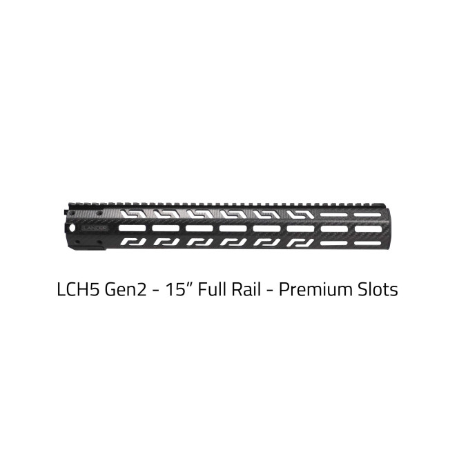 LCH5-G2-150-FR-BLK: LCH5 Lancer Gen II M-LOK углеродное цевье AR-15 -15" - Full Rail - чорна