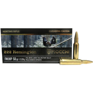 Патрон мисливський Fiocchi .222 Rem, 50 gr, FMJ HP