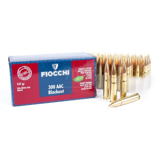 Патрон Fiocchi .300 ACC BLACKOUT, FMC, 147gr