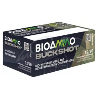 Патрон BioAmmo Buckshot кал. 12/70 картечь 8,65 мм навеска 21 г. Нач.скорость - 440 м/с