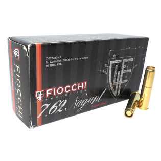 Патрон спортивний Fiocchi 7,62 NAGANT, FMJ 98	