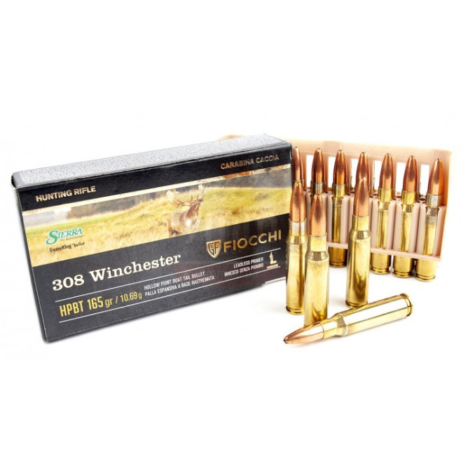 Патрон Fiocchi .308 Winchester HPBT 165gr SGK