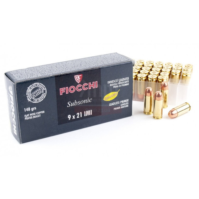 Патрон Fiocchi 9x21мм, subsonic, 148gr