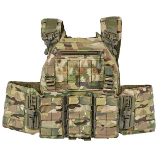 Бронежилет УкрТак с плитами и боковой защитой. One size. Мультикам