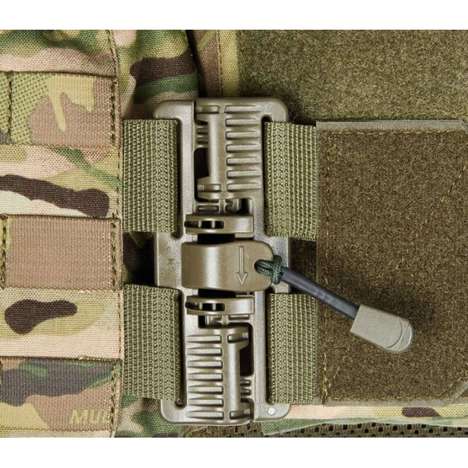 Бронежилет УкрТак с плитами и боковой защитой. One size. Мультикам